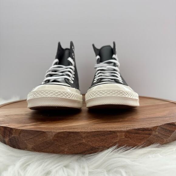 Converse Chuck 70 Hi Leather Dark Matter Gray Men's Size 7 Women's 9 Shoes New - Picture 4 of 7